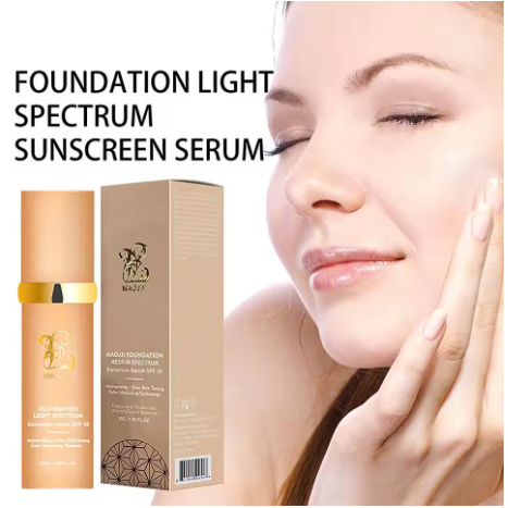 Base Espectral Media 4 en 1 – Impermeable, Larga Duración, SPF50 y Cobertura Total