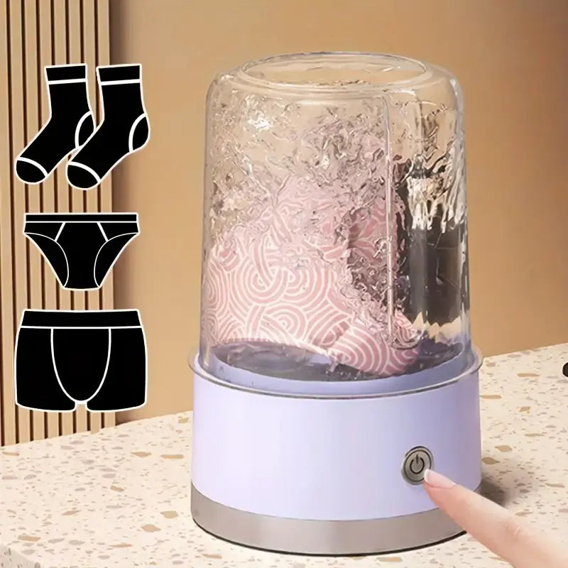 Lavadora Portátil Inalámbrica Recargable para Ropa Interior y Calcetines 🧦🩲