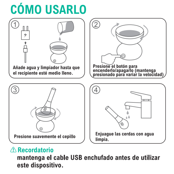 Limpiador de brochas de maquillaje