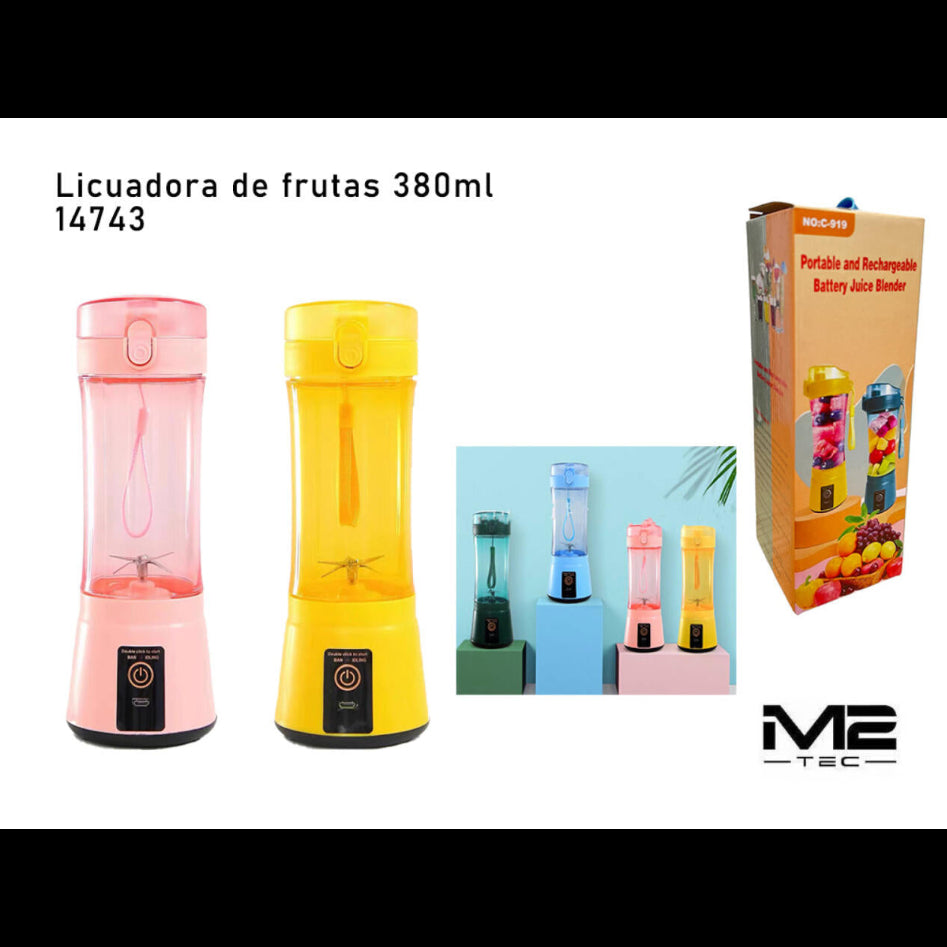Mini Licuadora de Frutas 380 ml Portátil y Práctica