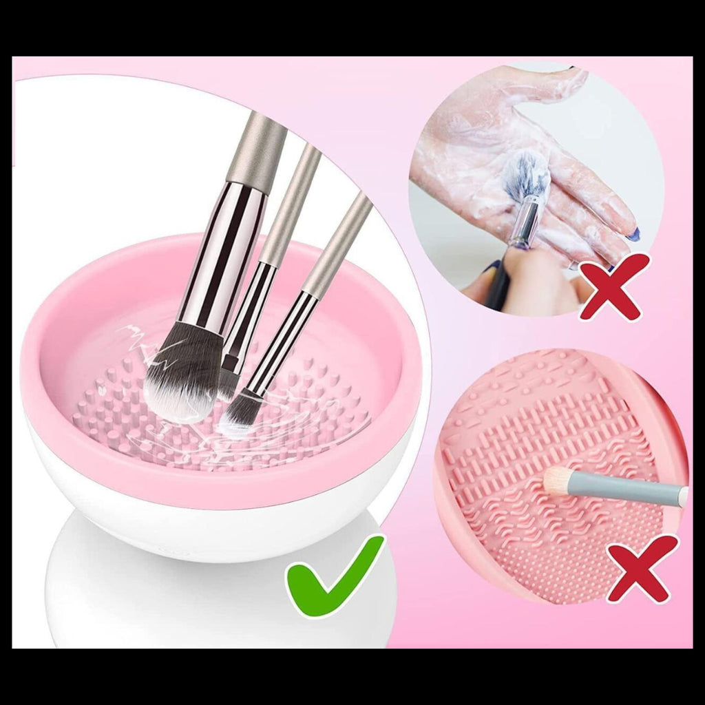 Limpiador de brochas de maquillaje
