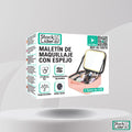 Maletín de maquillaje con espejo LED